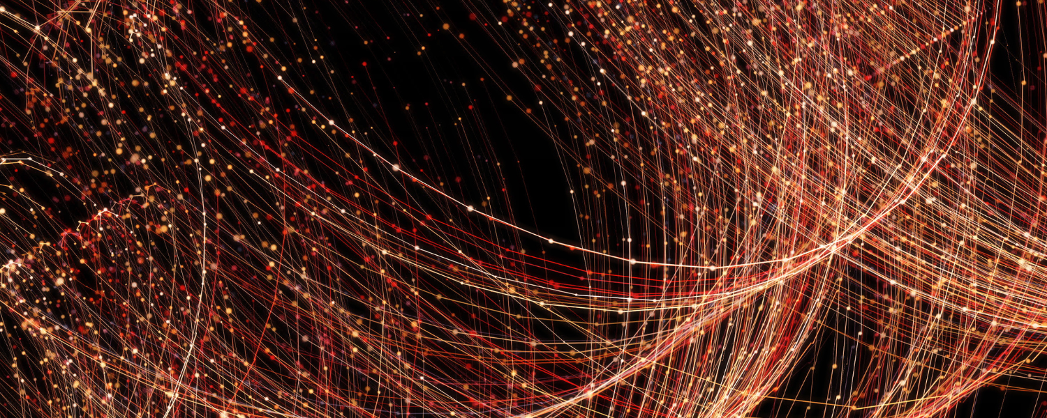 orange lines on black background