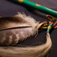 A ceremonial feather.